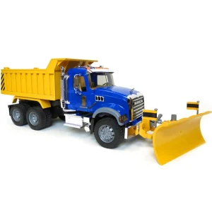 Manufacturer_Bruder Toys Dump Trucks<1/16 MACK Granite Dump Truck with Snow Plow and Flashing Lights by Bruder