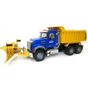 Manufacturer_Bruder Toys Dump Trucks<1/16 MACK Granite Dump Truck with Snow Plow and Flashing Lights by Bruder