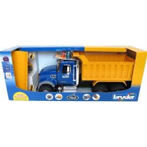 Manufacturer_Bruder Toys Dump Trucks<1/16 MACK Granite Dump Truck with Snow Plow and Flashing Lights by Bruder
