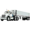 Manufacturer_First Gear, Inc. Dump Trucks<1/50 Mack Granite MP Day Cab, White with Chrome East Genesis End Dump Trailer by First Gear