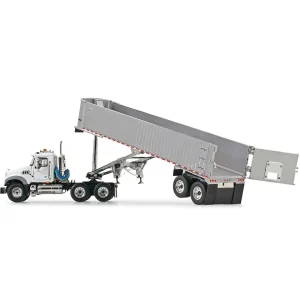 Manufacturer_First Gear, Inc. Dump Trucks<1/50 Mack Granite MP Day Cab, White with Chrome East Genesis End Dump Trailer by First Gear