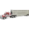 Manufacturer_DCP by First Gear Agricultural Trucks<1/64 Mack Super-Liner with 45ft Wilson Vintage Livestock Trailer, DCP by First Gear