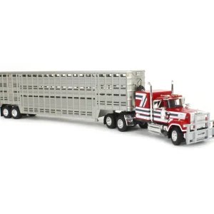 Manufacturer_DCP by First Gear Agricultural Trucks<1/64 Mack Super-Liner with 45ft Wilson Vintage Livestock Trailer, DCP by First Gear