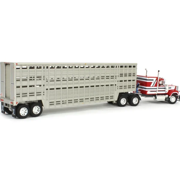 Manufacturer_DCP by First Gear Agricultural Trucks<1/64 Mack Super-Liner with 45ft Wilson Vintage Livestock Trailer, DCP by First Gear