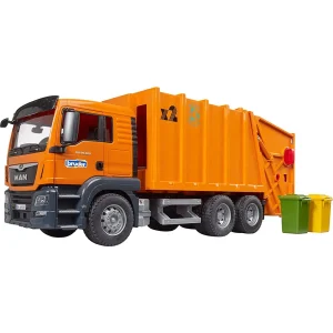 Manufacturer_Bruder Toys Tow & Straight Trucks<1/16 MAN TGS Orange Garbage Truck by Bruder