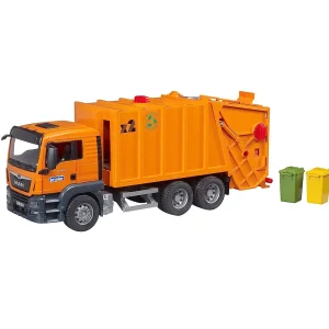 Manufacturer_Bruder Toys Tow & Straight Trucks<1/16 MAN TGS Orange Garbage Truck by Bruder
