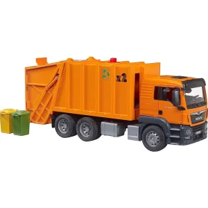 Manufacturer_Bruder Toys Tow & Straight Trucks<1/16 MAN TGS Orange Garbage Truck by Bruder