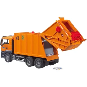 Manufacturer_Bruder Toys Tow & Straight Trucks<1/16 MAN TGS Orange Garbage Truck by Bruder