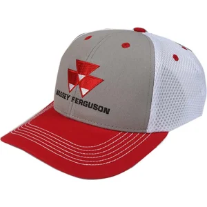 Outback Toys Agco, Allis, Massey & More<Massey Ferguson Adult Two-Tone Red & White Mesh Back Cap