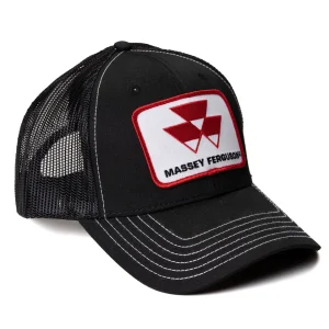 Outback Toys Agco, Allis, Massey & More<Massey Ferguson Logo Black Mesh Back Hat with White Stitching
