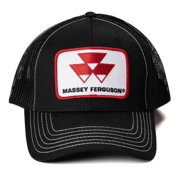 Outback Toys Agco, Allis, Massey & More<Massey Ferguson Logo Black Mesh Back Hat with White Stitching