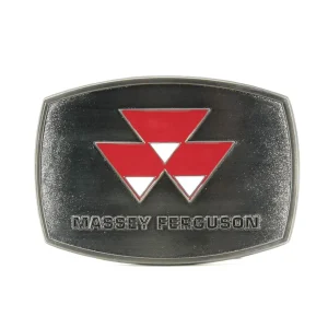 Manufacturer_SpecCast Agco, Allis, Massey & More<Massey Ferguson Logo Brushed Pewter Buckle