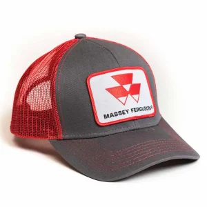 Outback Toys Agco, Allis, Massey & More<Massey Ferguson Logo Gray / Red Mesh Back Cap
