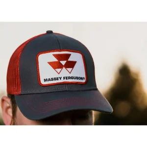 Outback Toys Agco, Allis, Massey & More<Massey Ferguson Logo Gray / Red Mesh Back Cap