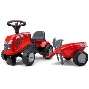 Manufacturer_Falk Agco, Massey & More<Massey Ferguson Push Along with Trailer with 2 Sets of Decals