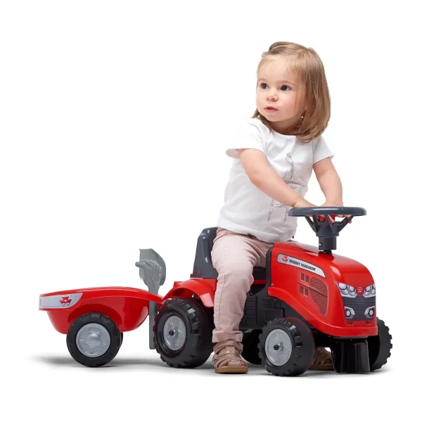 Manufacturer_Falk Agco, Massey & More<Massey Ferguson Push Along with Trailer with 2 Sets of Decals