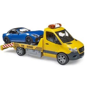 Manufacturer_Bruder Toys Tow & Straight Trucks<1/16 Mercedes-Benz Sprinter Autotransporter with Roadster by Bruder