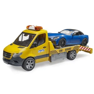 Manufacturer_Bruder Toys Tow & Straight Trucks<1/16 Mercedes-Benz Sprinter Autotransporter with Roadster by Bruder