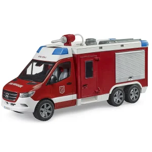 Manufacturer_Bruder Toys Emergency Vehicles<1/16 Mercedes-Benz Sprinter Fire Rescue Truck with Water Pump and Lights & Sounds by Bruder