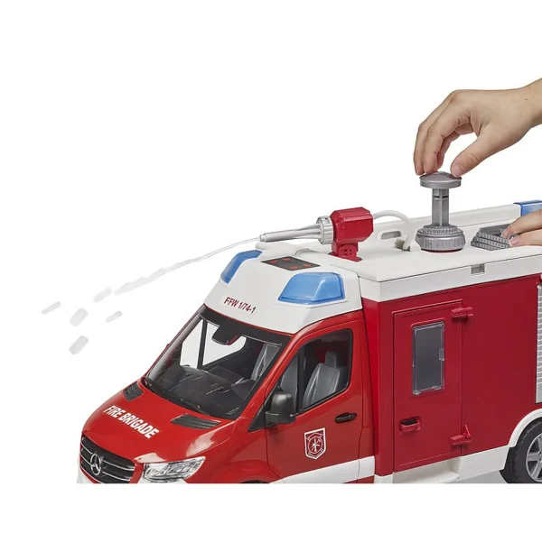 Manufacturer_Bruder Toys Emergency Vehicles<1/16 Mercedes-Benz Sprinter Fire Rescue Truck with Water Pump and Lights & Sounds by Bruder