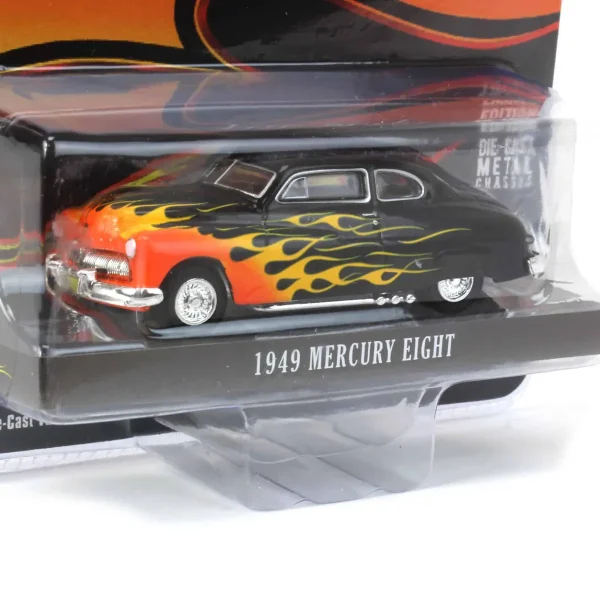 Manufacturer_Greenlight Collectibles Cars & Suvs<1/64 1949 Mercury Eight 2-Door Coupe, Black with Flames, Hobby Exclusive