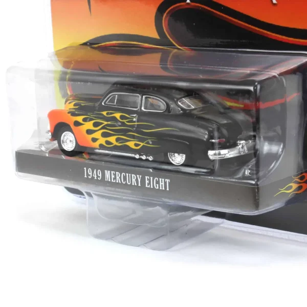 Manufacturer_Greenlight Collectibles Cars & Suvs<1/64 1949 Mercury Eight 2-Door Coupe, Black with Flames, Hobby Exclusive