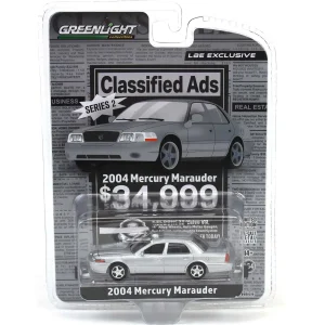 Manufacturer_Greenlight Collectibles Cars & Suvs<1/64 2004 Mercury Marauder, Silver, Classified Ads Series 2, LBE Exclusive