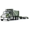 Manufacturer_DCP by First Gear Dump Trucks | Lowboys & Flatbeds<1/64 Metallic Green Western Star 49X with Ox Bodies Dump & Beaver Tail Trailer, DCP by First Gear