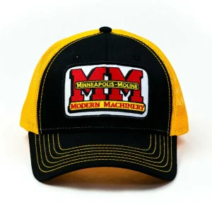 Outback Toys Agco, Allis, Massey & More<Minneapolis-Moline Logo Black and Gold Mesh Back Hat