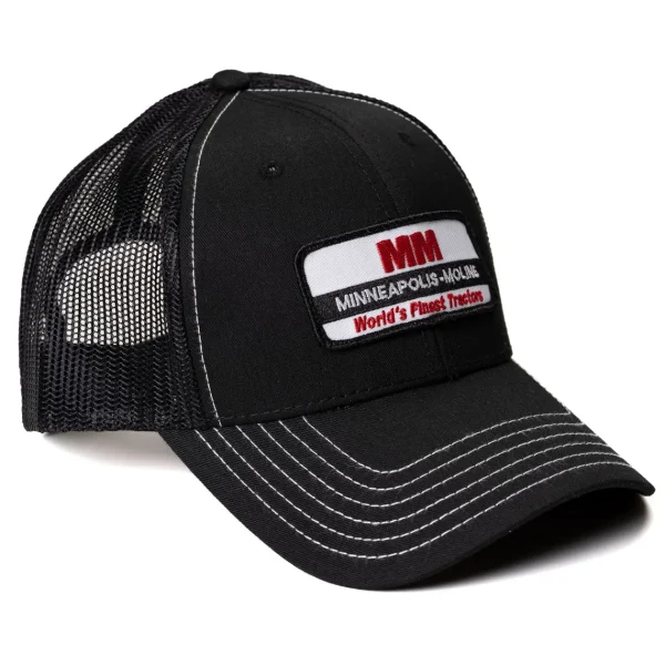 Outback Toys Agco, Allis, Massey & More<Minneapolis-Moline World's Finest Tractors Logo Hat, Black with White Stitching