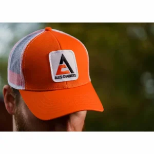 Outback Toys Agco, Allis, Massey & More<Modern Allis Chalmers Logo White Mesh Back Hat