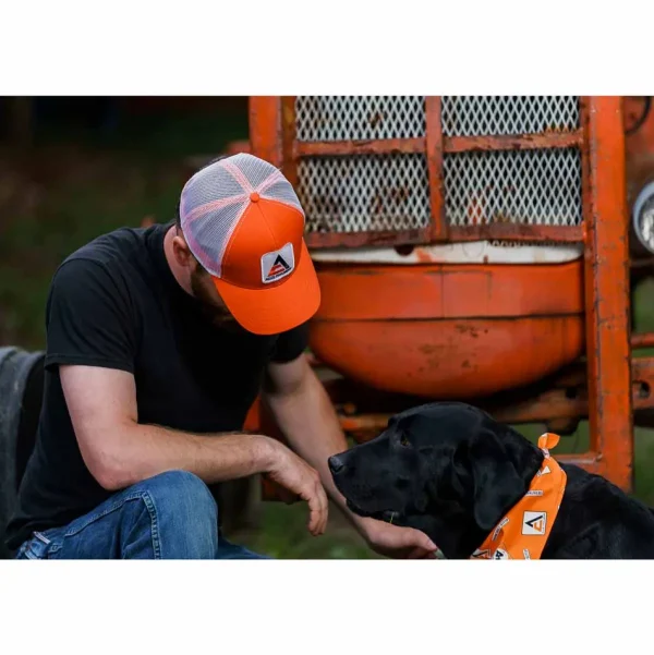 Outback Toys Agco, Allis, Massey & More<Modern Allis Chalmers Logo White Mesh Back Hat