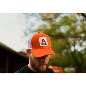 Outback Toys Agco, Allis, Massey & More<Modern Allis Chalmers Logo White Mesh Back Hat