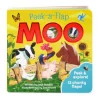 Outback Toys Books, Calendars & Dvds<Moo Peek-a-Flap Board Book