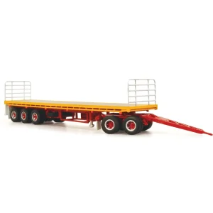 Manufacturer_Highway Replicas Lowboys & Flatbeds<1/64 Neil Mansell Transport Flatbed Trailer & Dolly by Highway Replicas