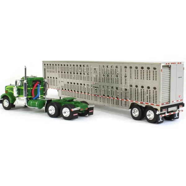Manufacturer_DCP by First Gear Agricultural Trucks<1/64 Neon & Dark Green Kenworth W900A Day Cab w/ Wilson Silver Star Livestock Trailer, DCP by First Gear