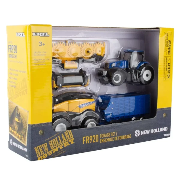 Manufacturer_ERTL Combines & Harvesters<1/64 New Holland 3 Piece Forage Harvester Set