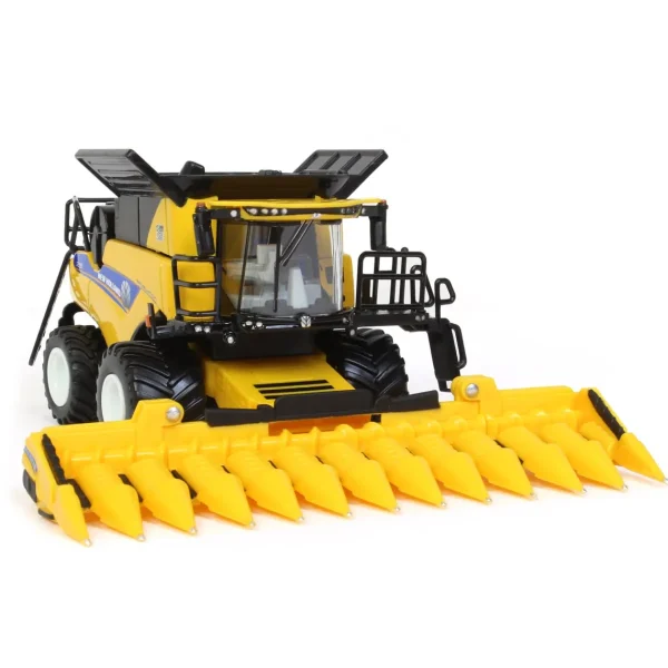 Manufacturer_ERTL Combines & Harvesters<1/64 New Holland CR9.90 Combine w/ Folding Corn Head & Draper Head, 45th Anniv, ERTL Prestige Collection