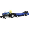 Manufacturer_ERTL Pulling Tractors<1/64 New Holland "Midnight Blue" Pulling Tractor with Pulling Sled