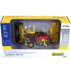 Manufacturer_ERTL Combines & Harvesters<1/64 New Holland Speedrower 220 PLUS Self-Propelled Windrower w/ Both Heads, 2022 Farm Show
