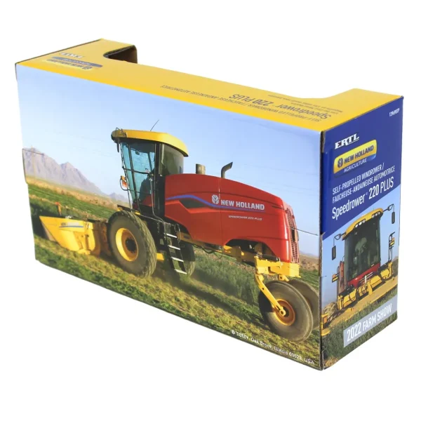 Manufacturer_ERTL Combines & Harvesters<1/64 New Holland Speedrower 220 PLUS Self-Propelled Windrower w/ Both Heads, 2022 Farm Show