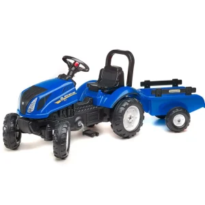 Manufacturer_Universal Hobbies New Holland & Caterpillar<New Holland T6 Pedal Tractor with Trailer by Falk