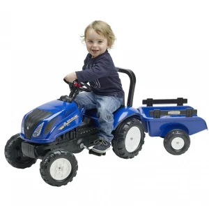 Manufacturer_Universal Hobbies New Holland & Caterpillar<New Holland T6 Pedal Tractor with Trailer by Falk