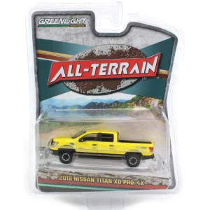 Manufacturer_Greenlight Collectibles Pickup Trucks<1/64 2018 Nissan Titan XD Pro-4X, Solar Flare Yellow, All-Terrain Series 14