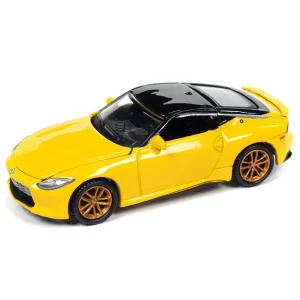 Manufacturer_Auto World Cars & Suvs<1/64 2023 Nissan Z, Ikazuchi Yellow with Gloss Black Roof, Auto World 2023 Release 3B