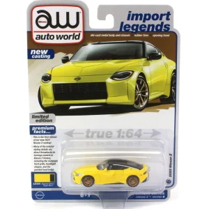 Manufacturer_Auto World Cars & Suvs<1/64 2023 Nissan Z, Ikazuchi Yellow with Gloss Black Roof, Auto World 2023 Release 3B
