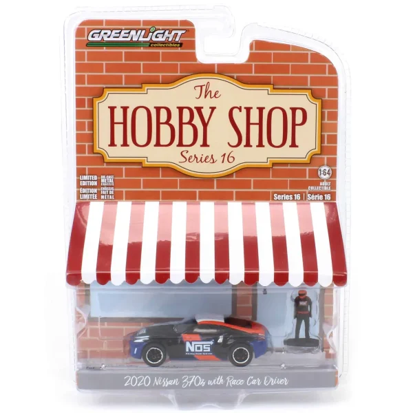Manufacturer_Greenlight Collectibles Cars & Suvs<1/64 2020 Nissan 370z with Race Car Driver, NOS Nitrous Oxide Systems, Hobby Shop Series 16