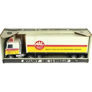 Manufacturer_Other Box Trucks & Trailers<1/19 Nylint Steel GMC COE Semi with MAC Quality Tools Box Trailer