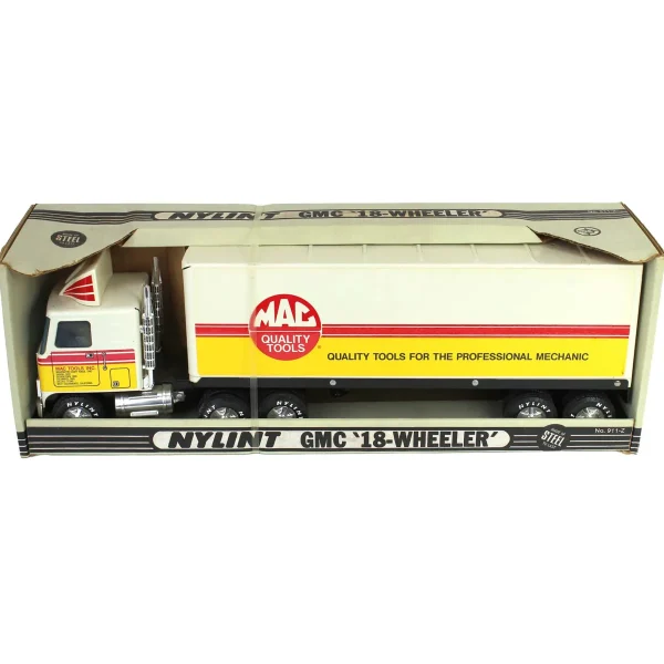 Manufacturer_Other Box Trucks & Trailers<1/19 Nylint Steel GMC COE Semi with MAC Quality Tools Box Trailer