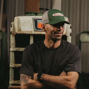 Outback Toys Agco, Allis, Massey & More<Oliver Oval Logo Green Hat with Tan Mesh Back